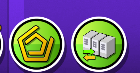 Geometry Dash 主界面的服务器切换按钮