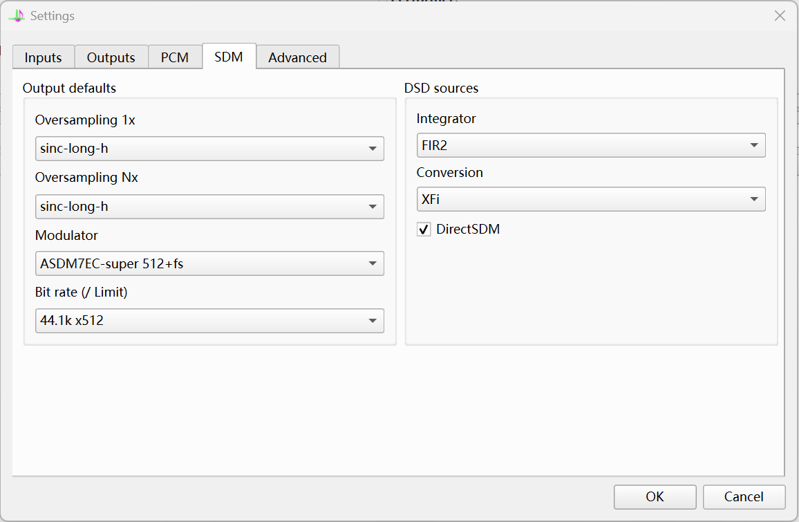 HQPlayer SDM 设置页